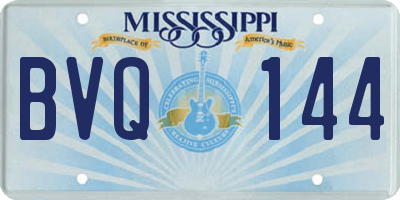 MS license plate BVQ144
