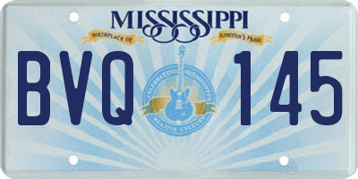 MS license plate BVQ145