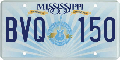 MS license plate BVQ150