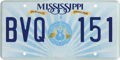 MS license plate BVQ151