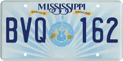 MS license plate BVQ162