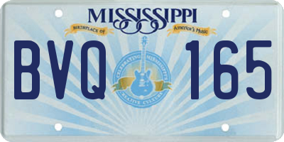 MS license plate BVQ165
