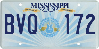 MS license plate BVQ172