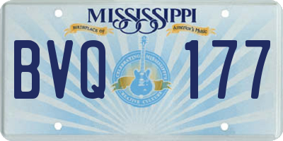 MS license plate BVQ177