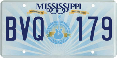 MS license plate BVQ179