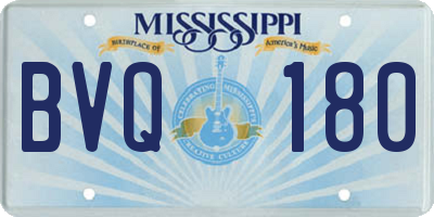 MS license plate BVQ180