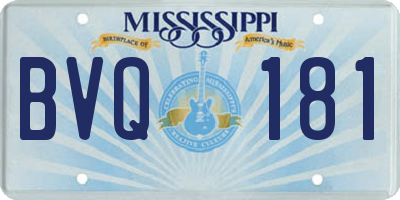 MS license plate BVQ181