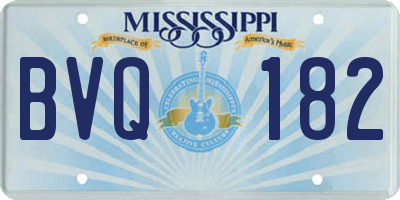 MS license plate BVQ182