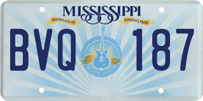 MS license plate BVQ187