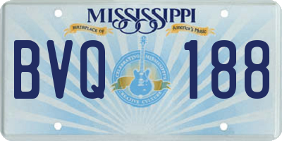 MS license plate BVQ188