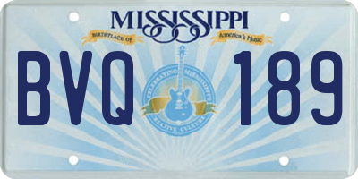 MS license plate BVQ189