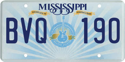 MS license plate BVQ190