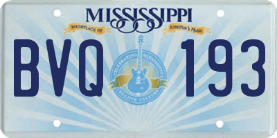 MS license plate BVQ193