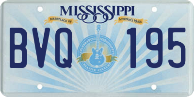 MS license plate BVQ195