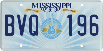 MS license plate BVQ196