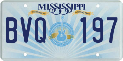 MS license plate BVQ197