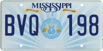 MS license plate BVQ198
