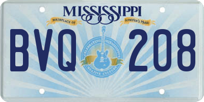 MS license plate BVQ208