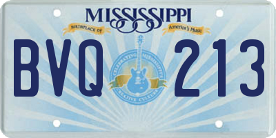 MS license plate BVQ213