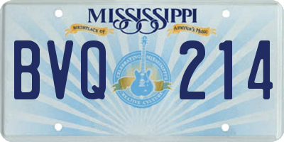 MS license plate BVQ214