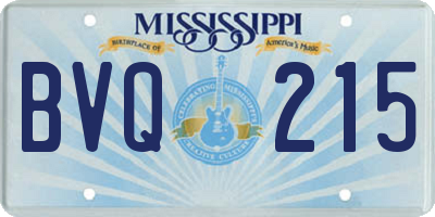 MS license plate BVQ215