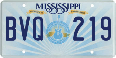 MS license plate BVQ219