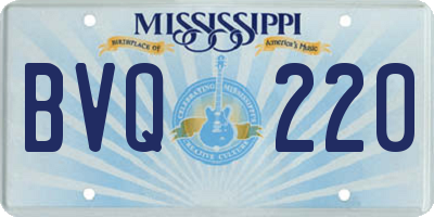 MS license plate BVQ220