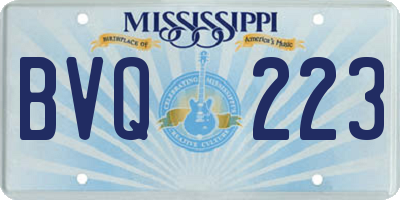MS license plate BVQ223