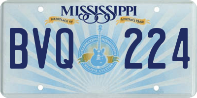 MS license plate BVQ224