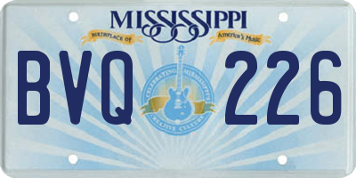 MS license plate BVQ226