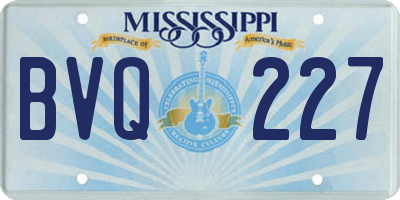 MS license plate BVQ227