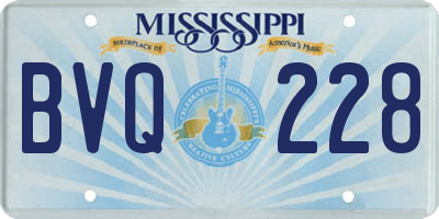 MS license plate BVQ228