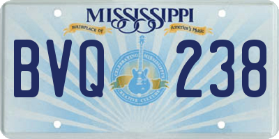 MS license plate BVQ238