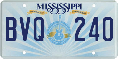 MS license plate BVQ240
