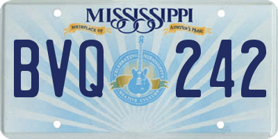MS license plate BVQ242