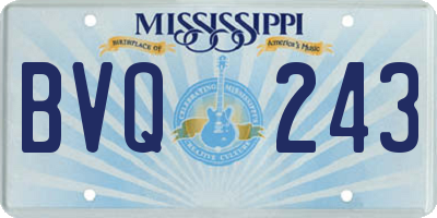 MS license plate BVQ243