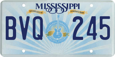 MS license plate BVQ245