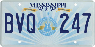 MS license plate BVQ247