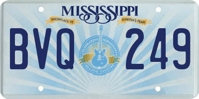 MS license plate BVQ249