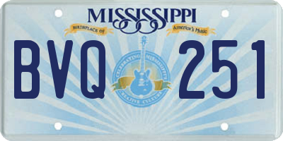 MS license plate BVQ251