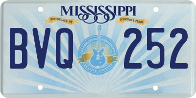 MS license plate BVQ252