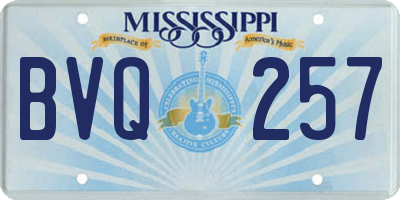 MS license plate BVQ257