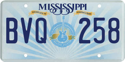 MS license plate BVQ258