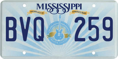 MS license plate BVQ259