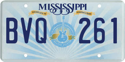 MS license plate BVQ261