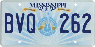 MS license plate BVQ262
