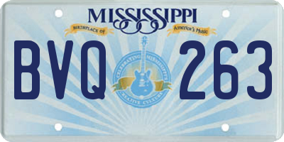 MS license plate BVQ263