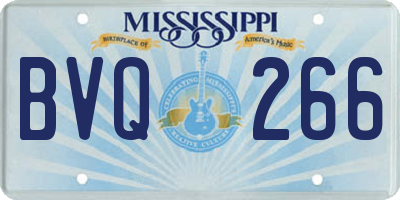 MS license plate BVQ266