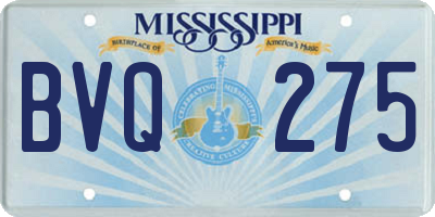 MS license plate BVQ275
