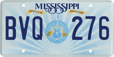MS license plate BVQ276